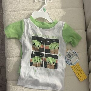 STAR WARS Kids Green and White Space Adventure Tee- Cutest in the Galaxy